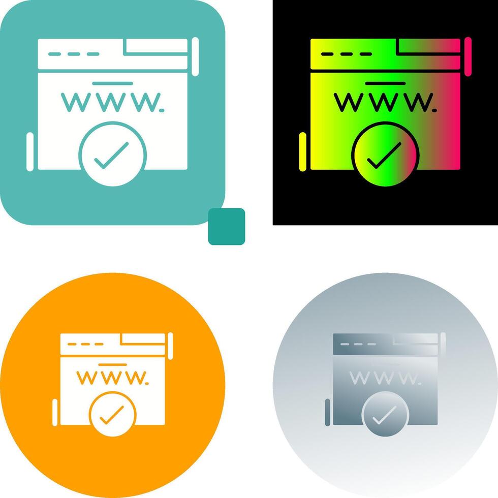Domain Icon Design vector