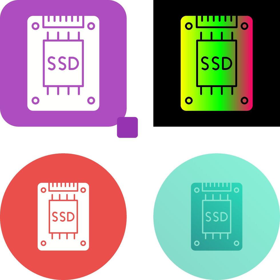 Ssd Icon Design vector