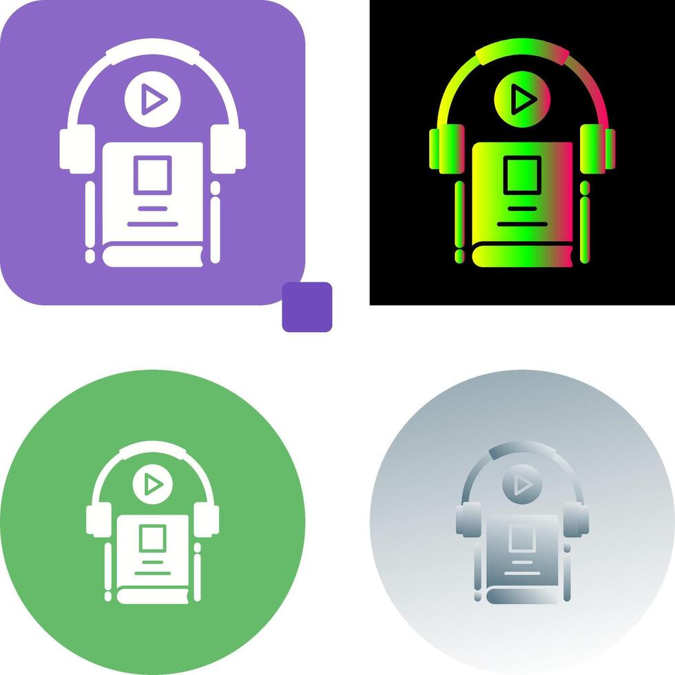 Audio Book Icon Design vector