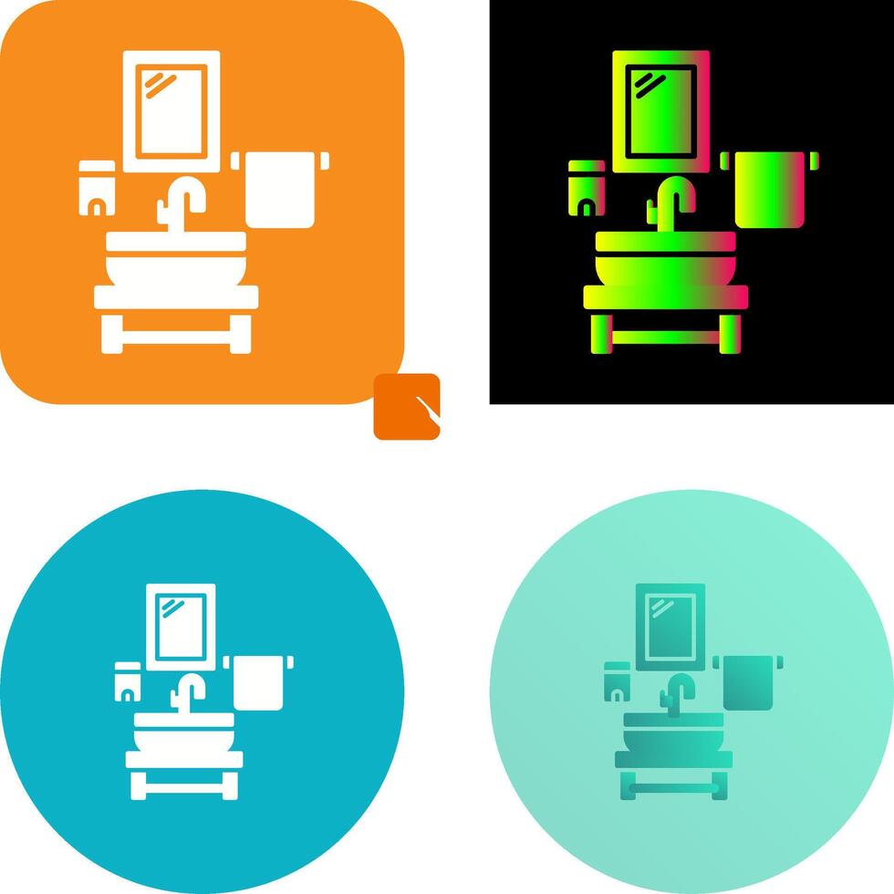 Washbasin Icon Design vector