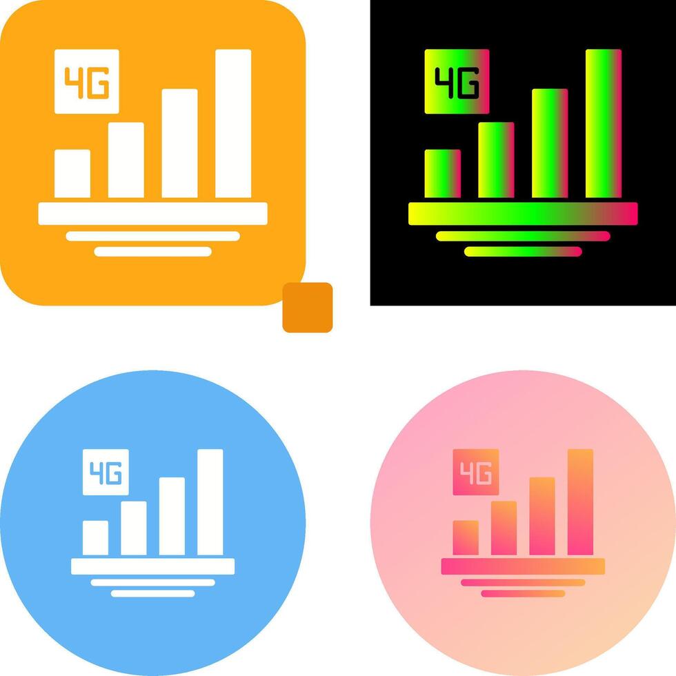 4G Icon Design vector