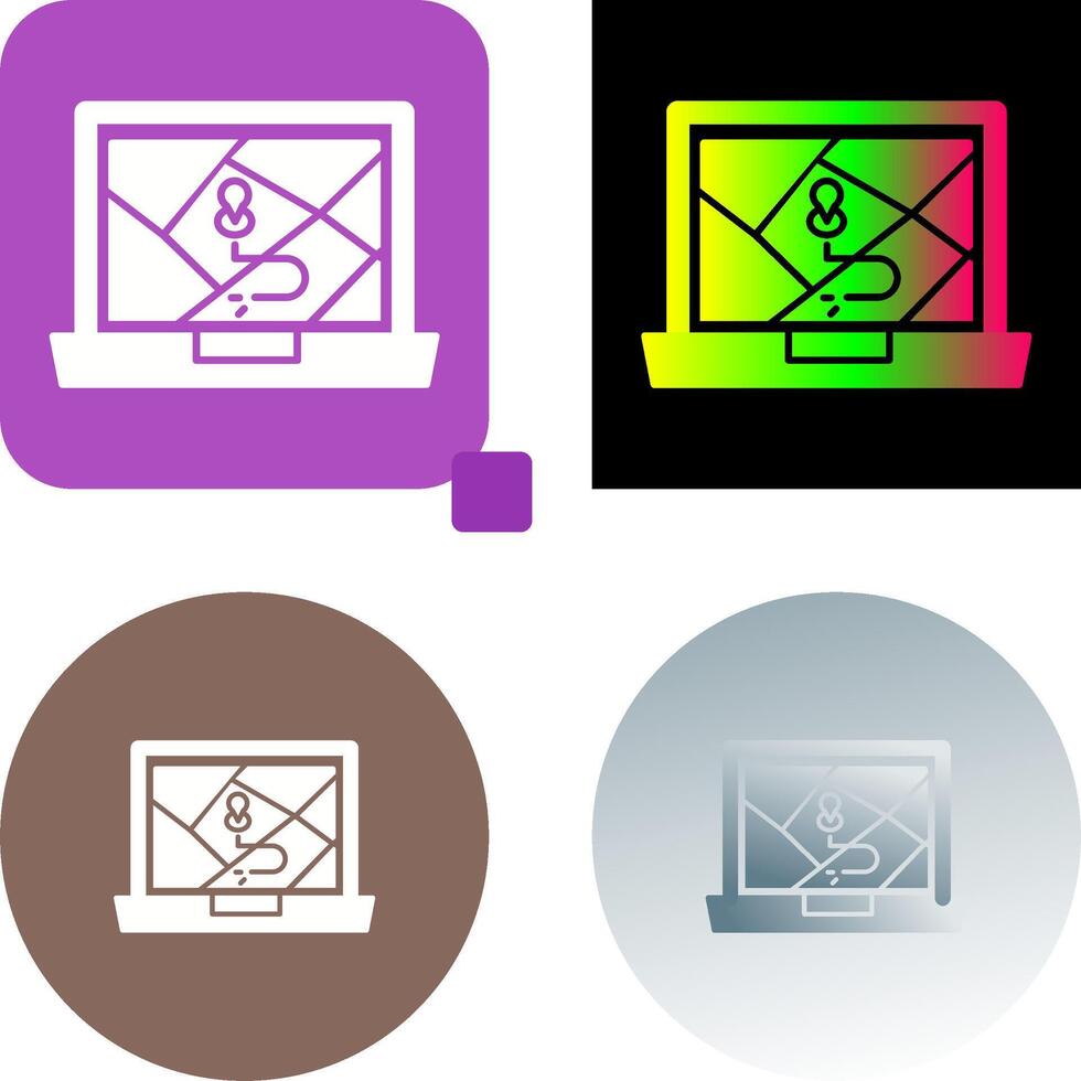 Google Map Icon Design vector