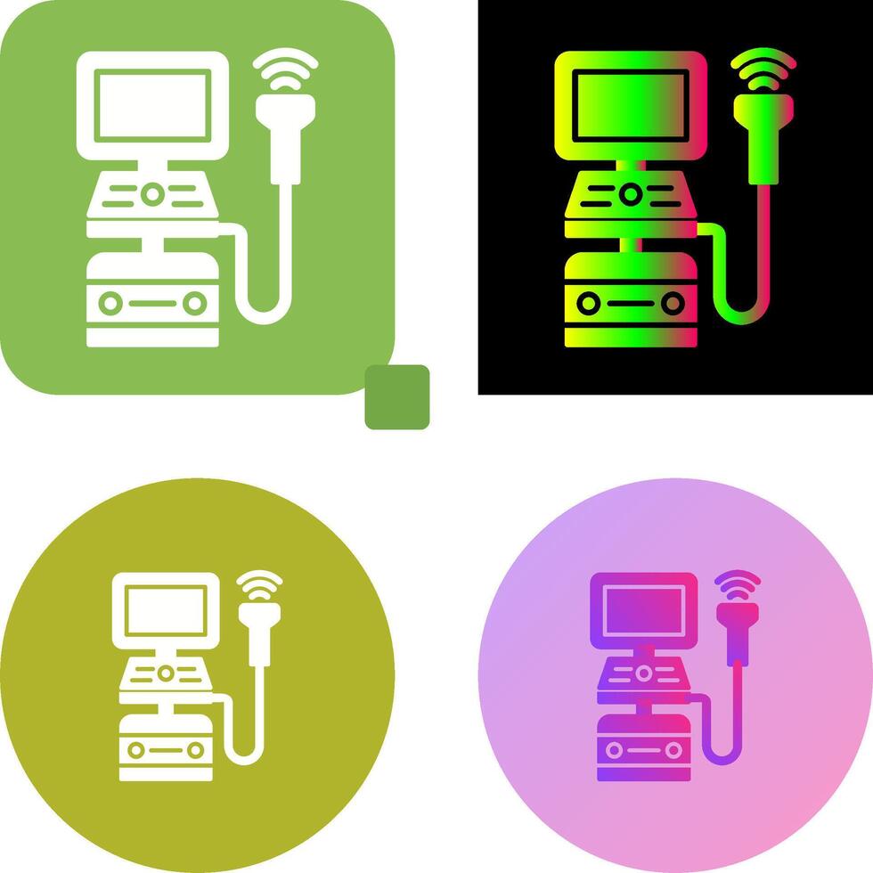 Ultrasound Machine Icon Design vector