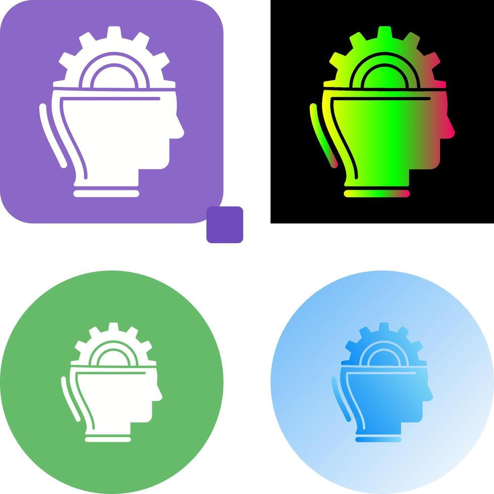 Machine Learning Icon Design vector