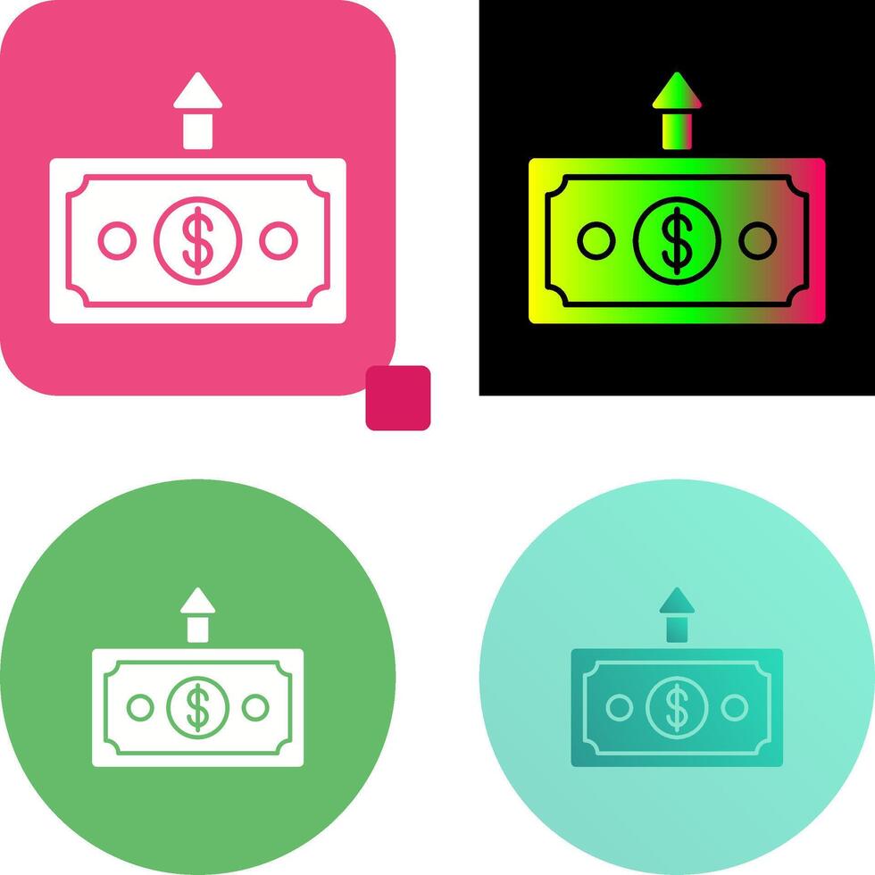 Money Up Icon Design vector