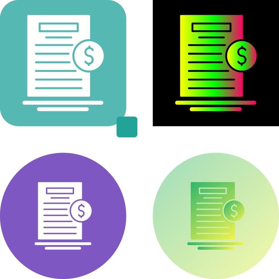 Your Bill Icon Design vector