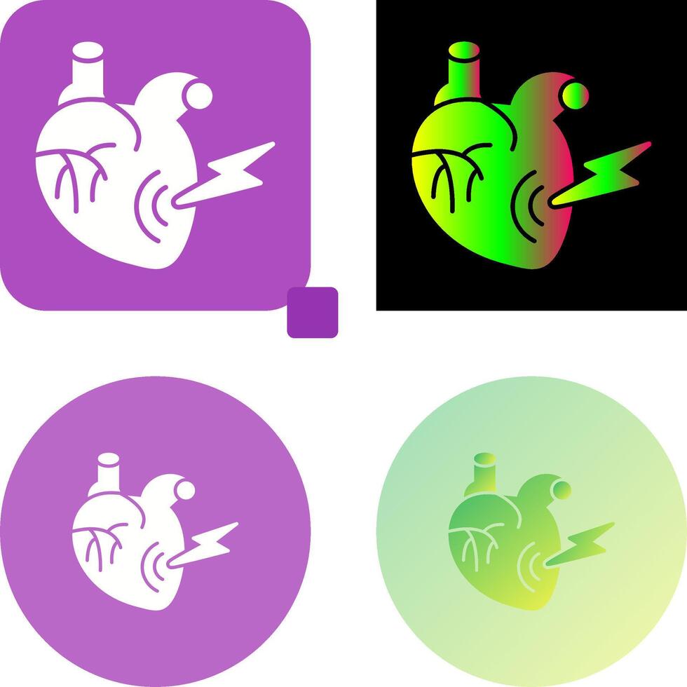 Heart Attack Icon Design vector