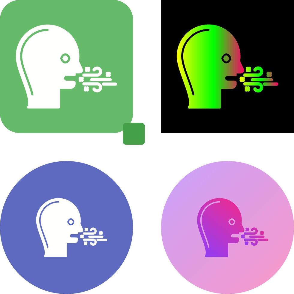 Bad Breath Icon Design vector
