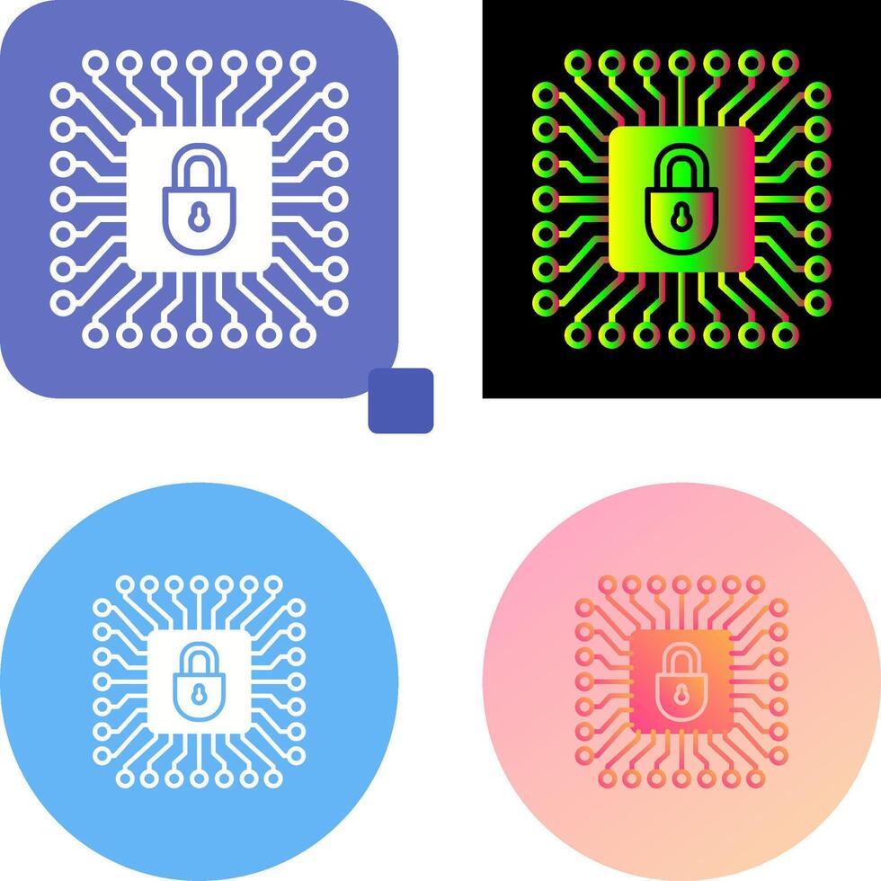Cyber Protection Icon Design vector