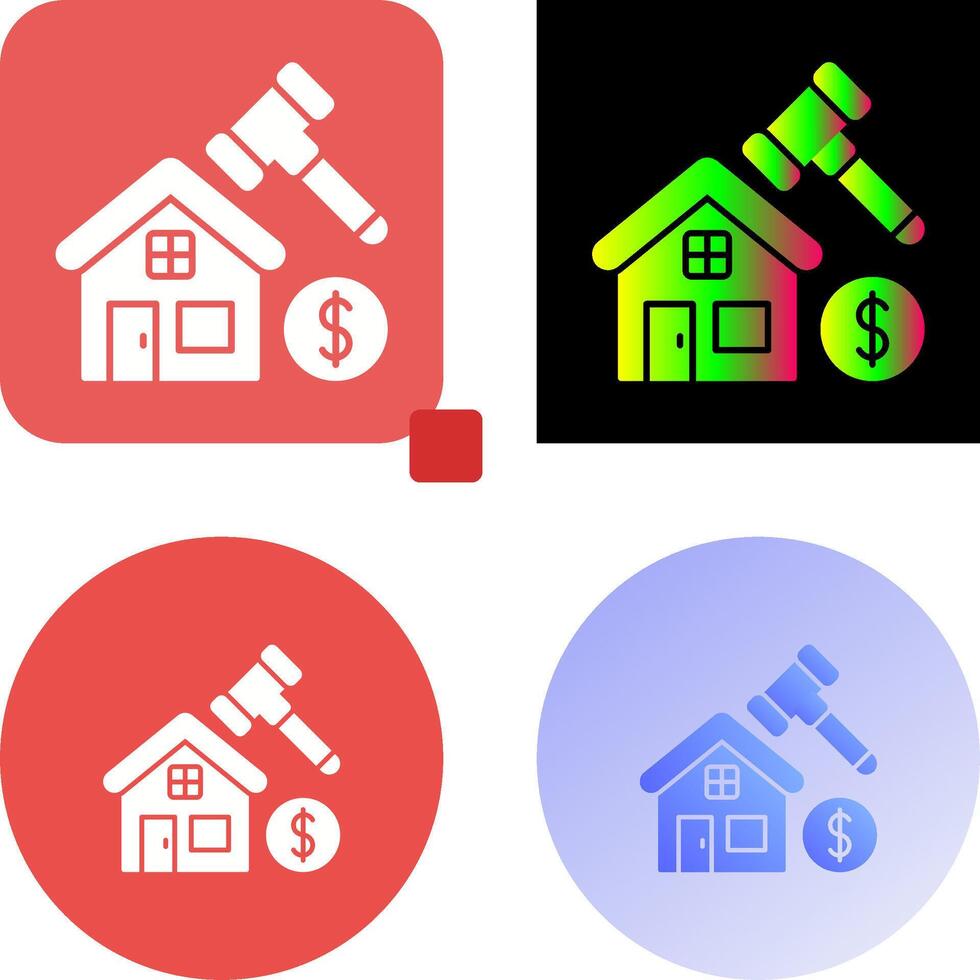 Auction Icon Design vector