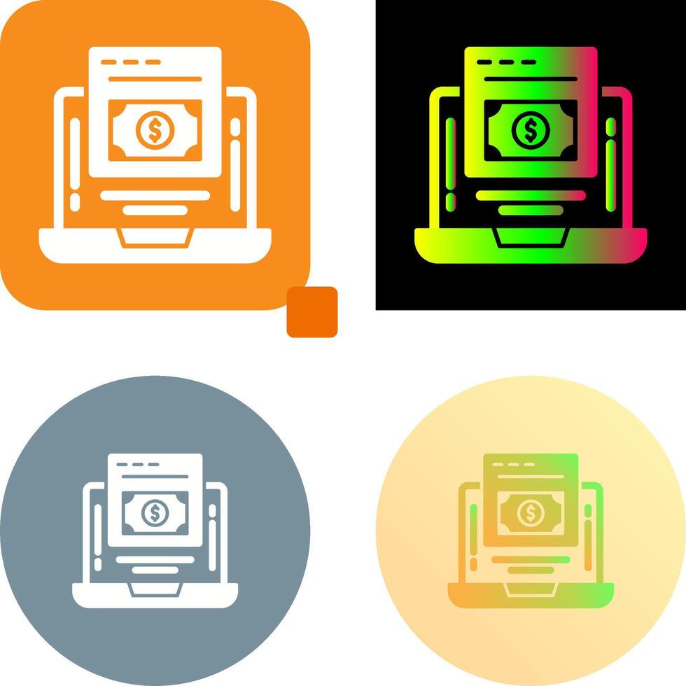 Online Payment Icon Design vector