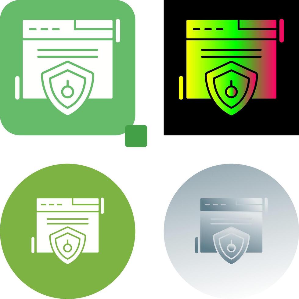 Web Security Icon Design vector