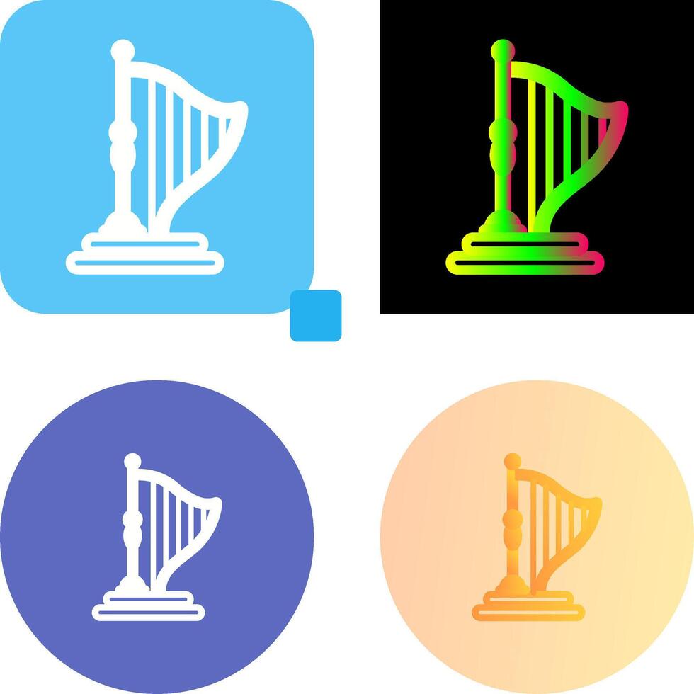 Harp Icon Design vector