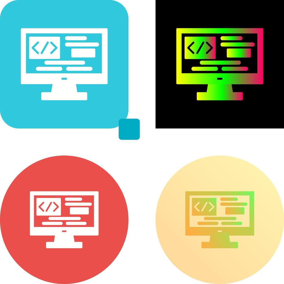 Coding Icon Design vector