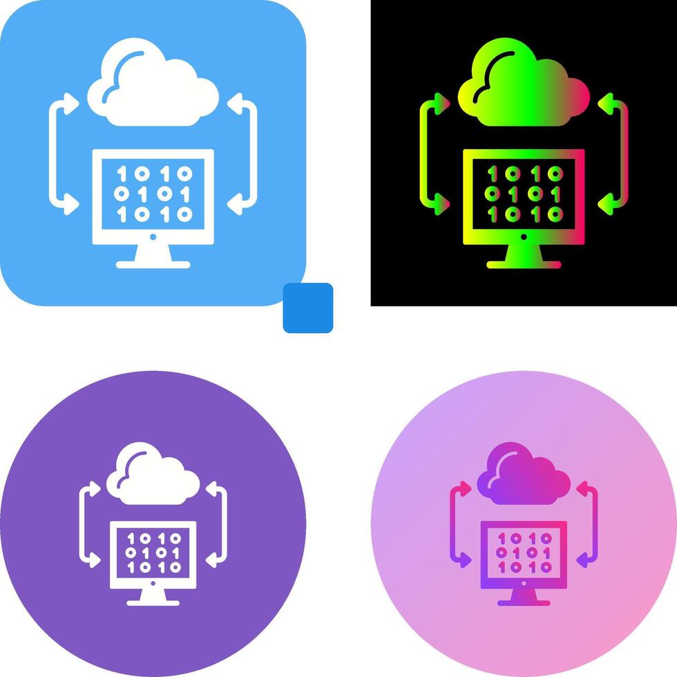 Cloud Coding Icon Design vector