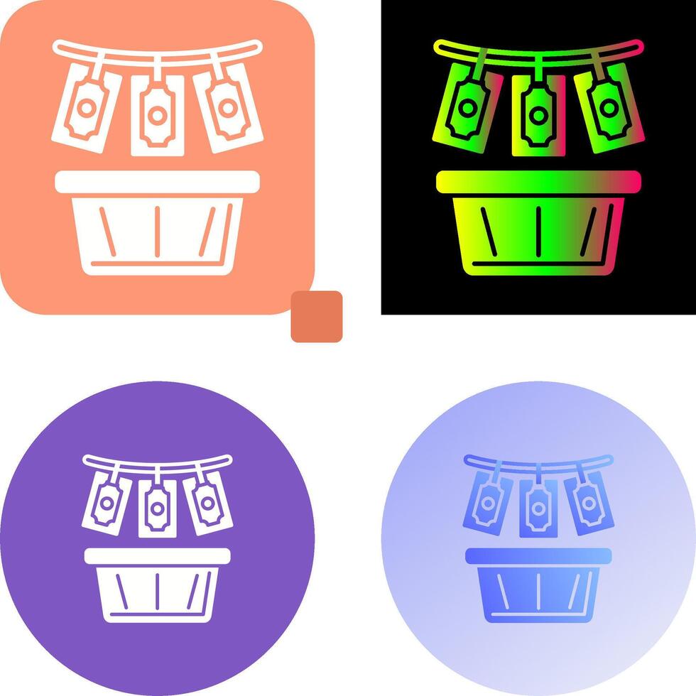 Money Loundering Icon Design vector