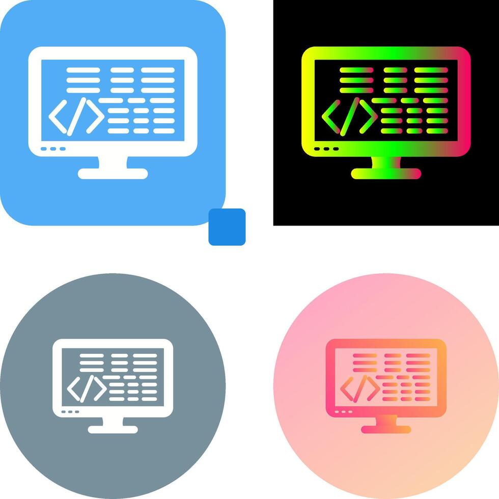 Coding Icon Design vector