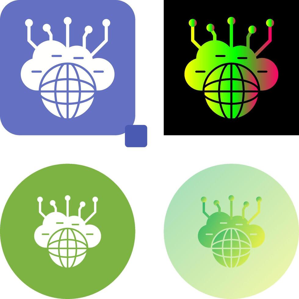 Computing Cloud Icon Design vector