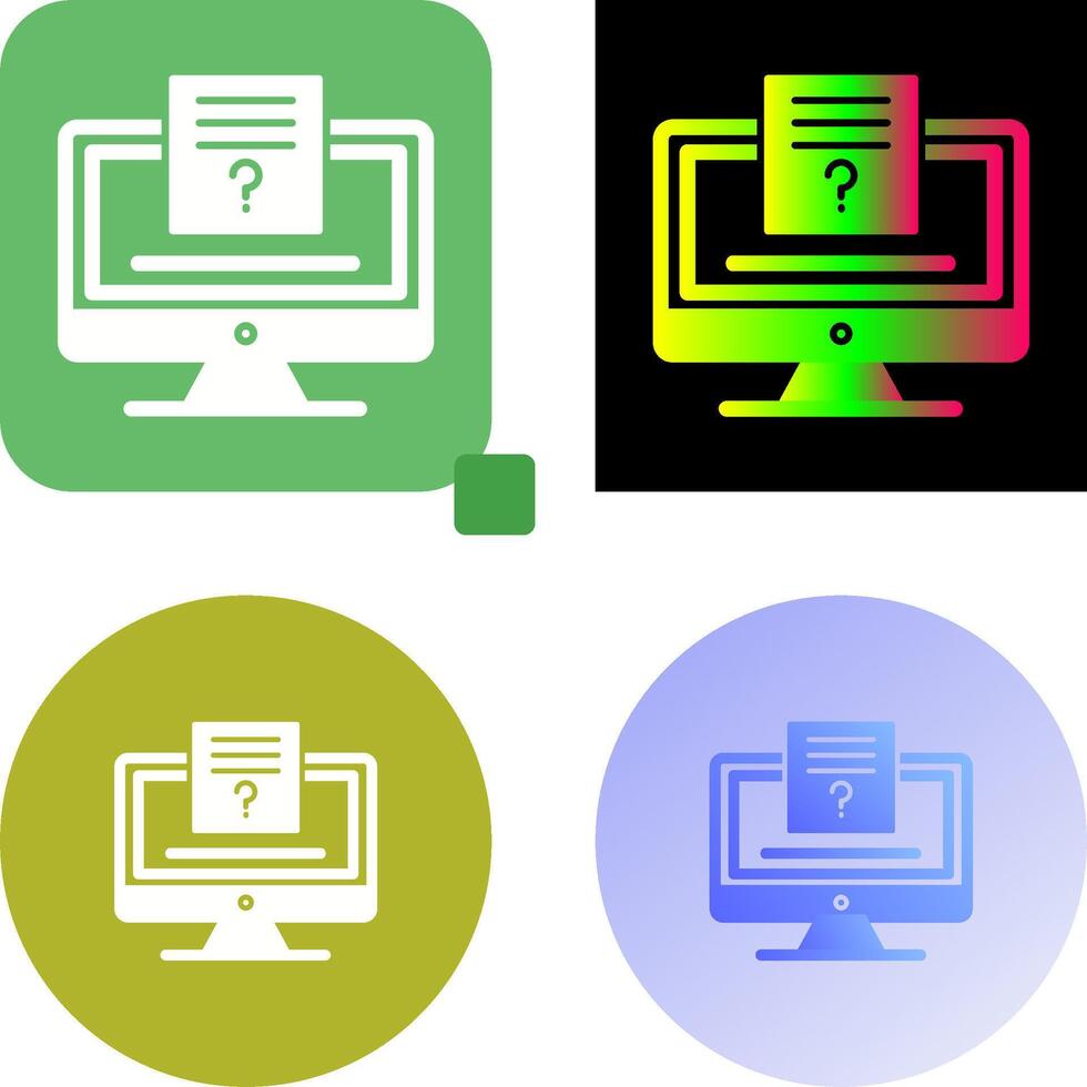 Quiz Icon Design vector