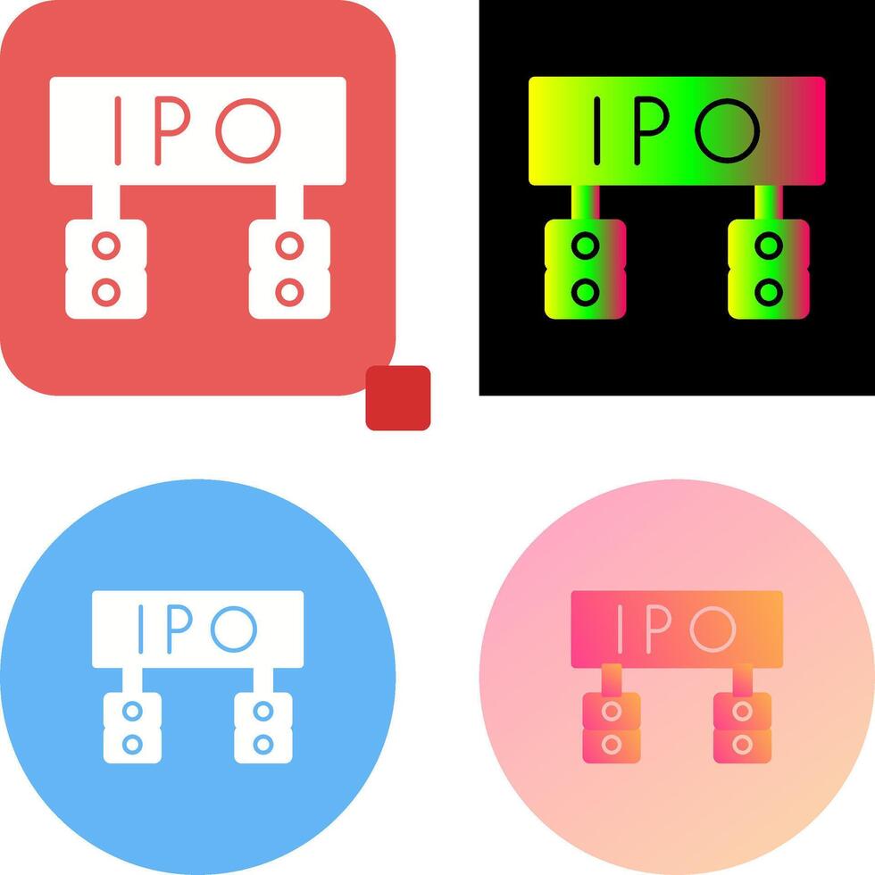 Ipo Icon Design vector