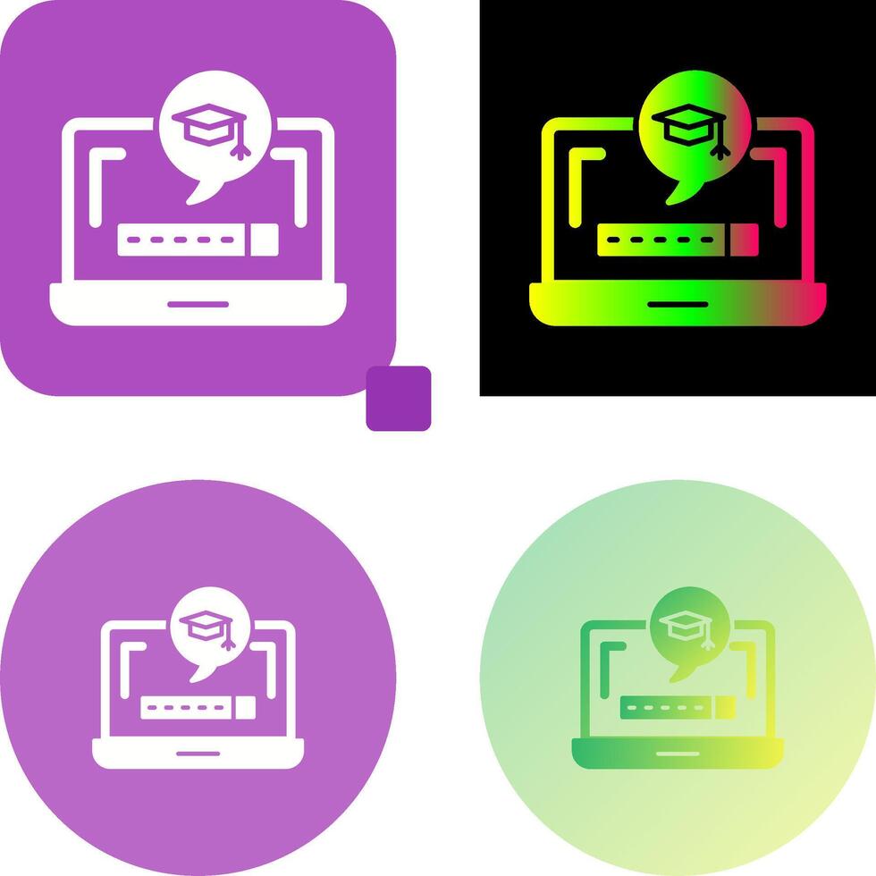 Digital Learning Icon Design vector