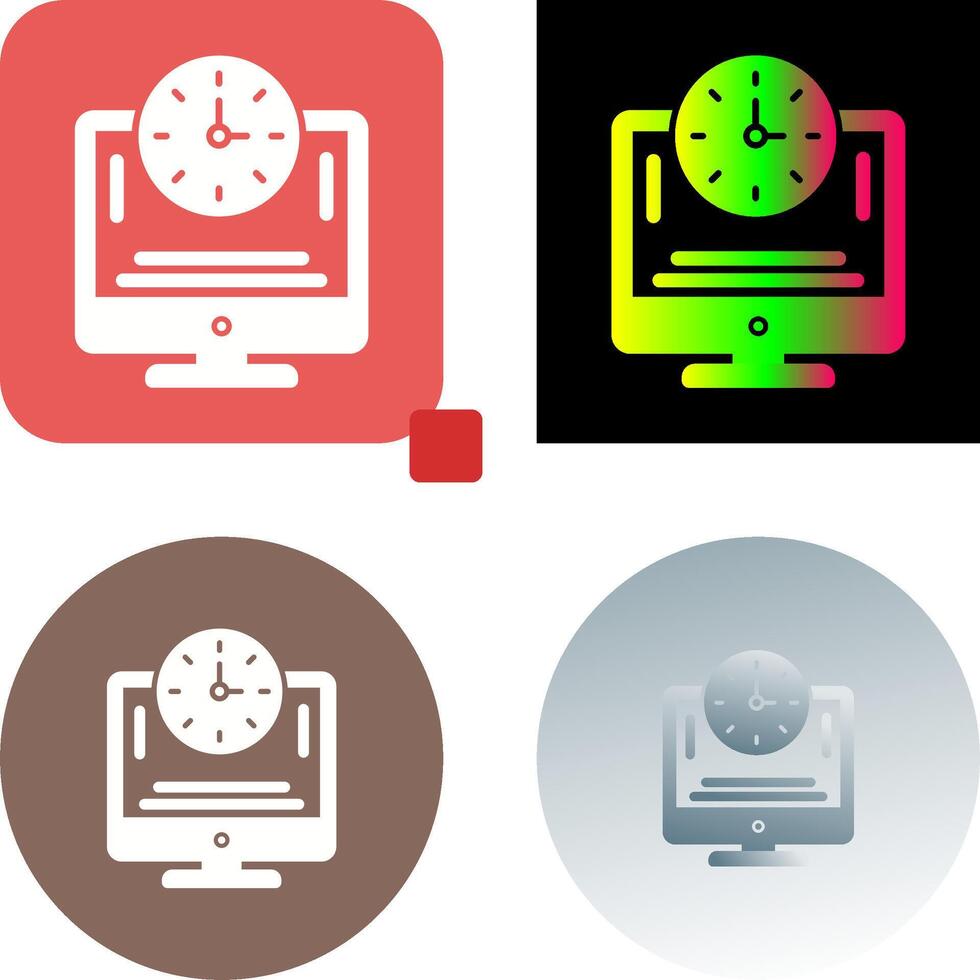 Online Time Icon Design vector