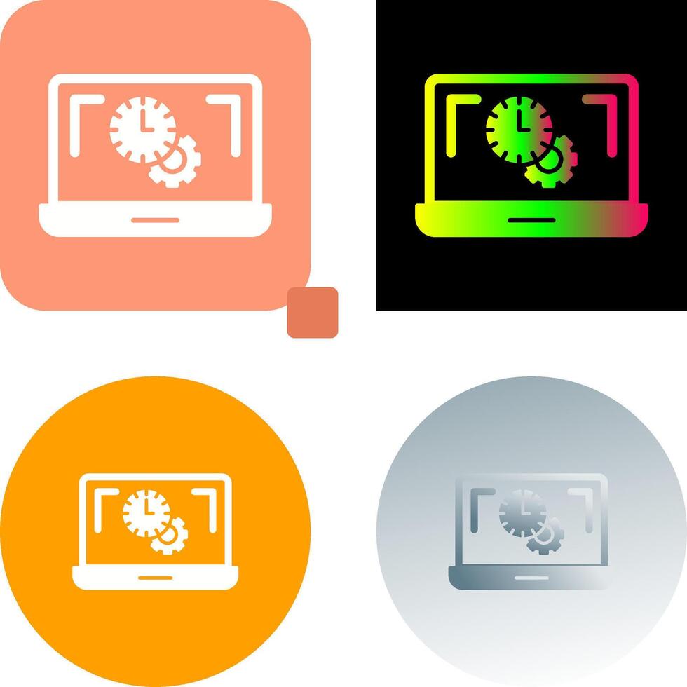 Flex Time Icon Design vector