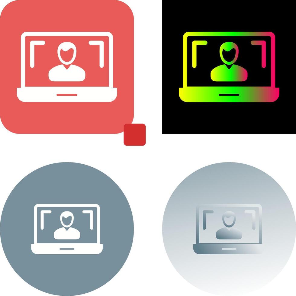 Online Lesson Icon Design vector