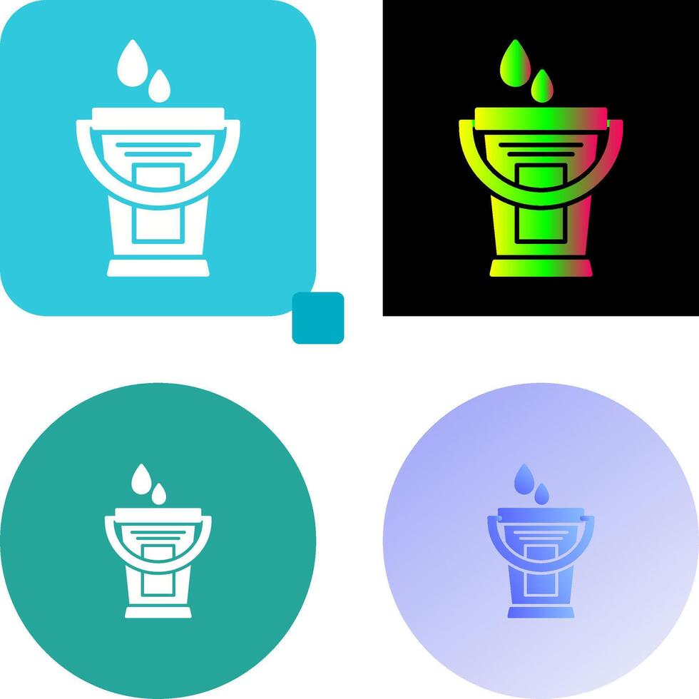 Water Bucket Icon Design vector
