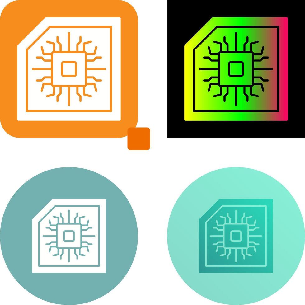 Chip Icon Design vector