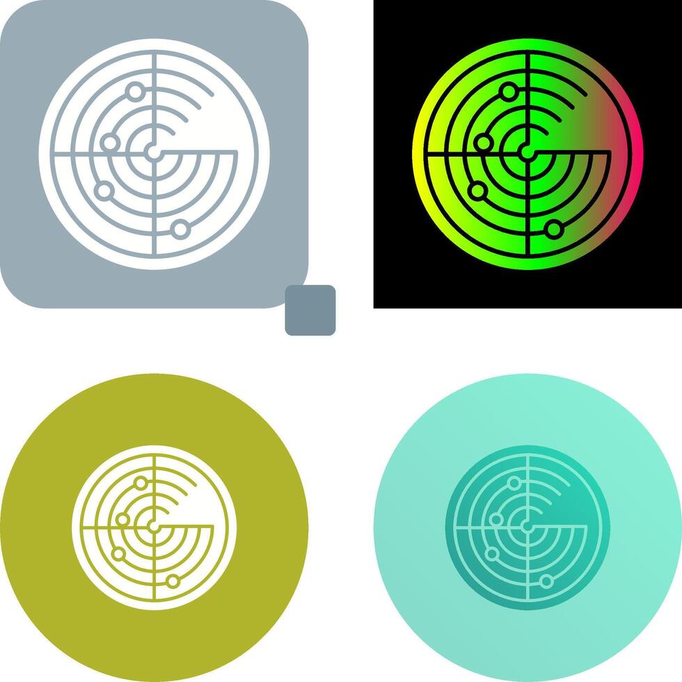 Radar Icon Design vector