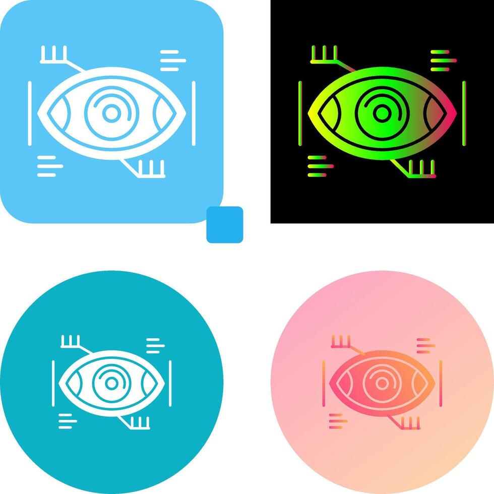 Eye Recongnition Icon Design vector