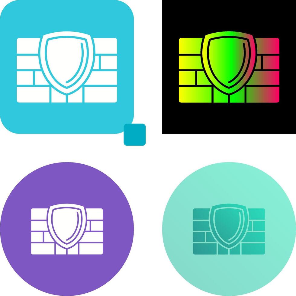 Firewall Icon Design vector