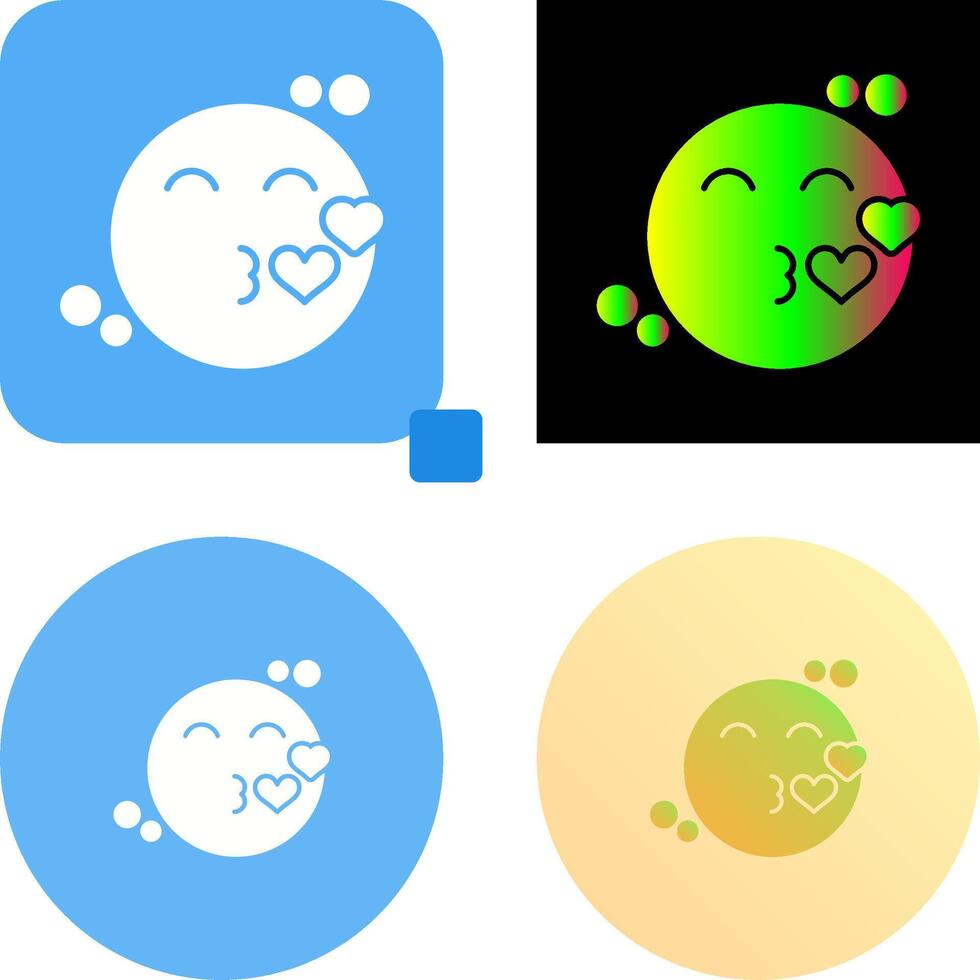 Kiss Icon Design vector