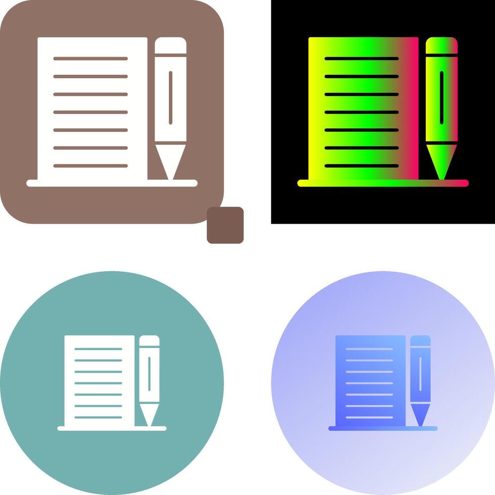 Note Icon Design vector