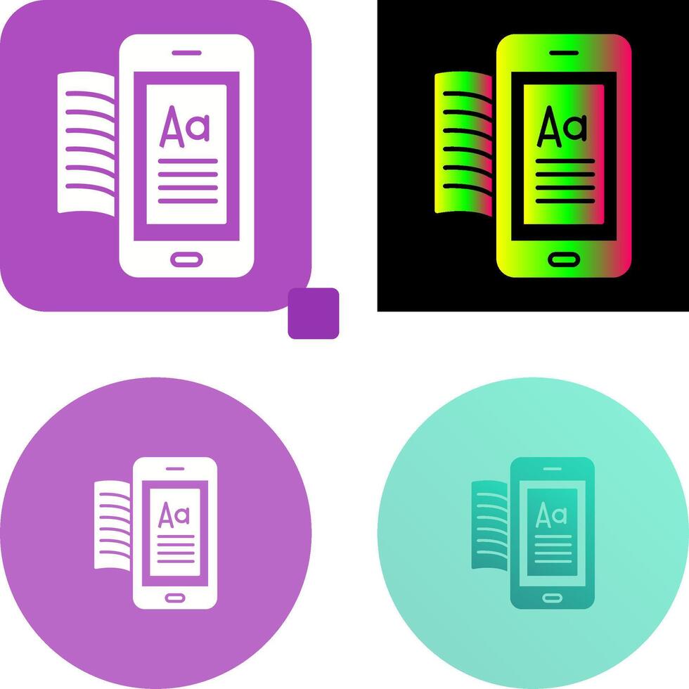 Ebook Icon Design vector