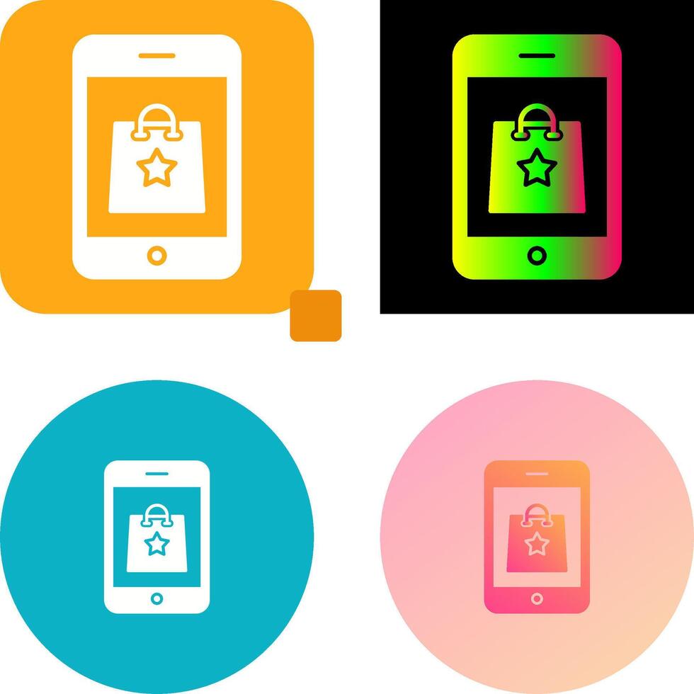 Online Shopping Icon Design vector