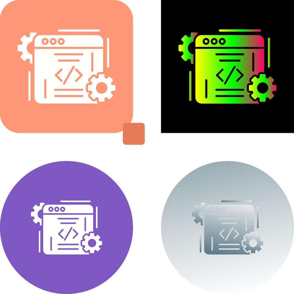 Coding Icon Design vector