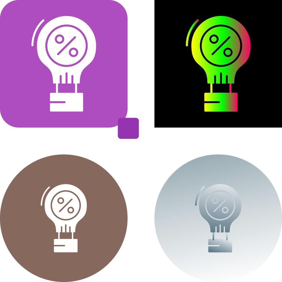 Hot Airballon Icon Design vector