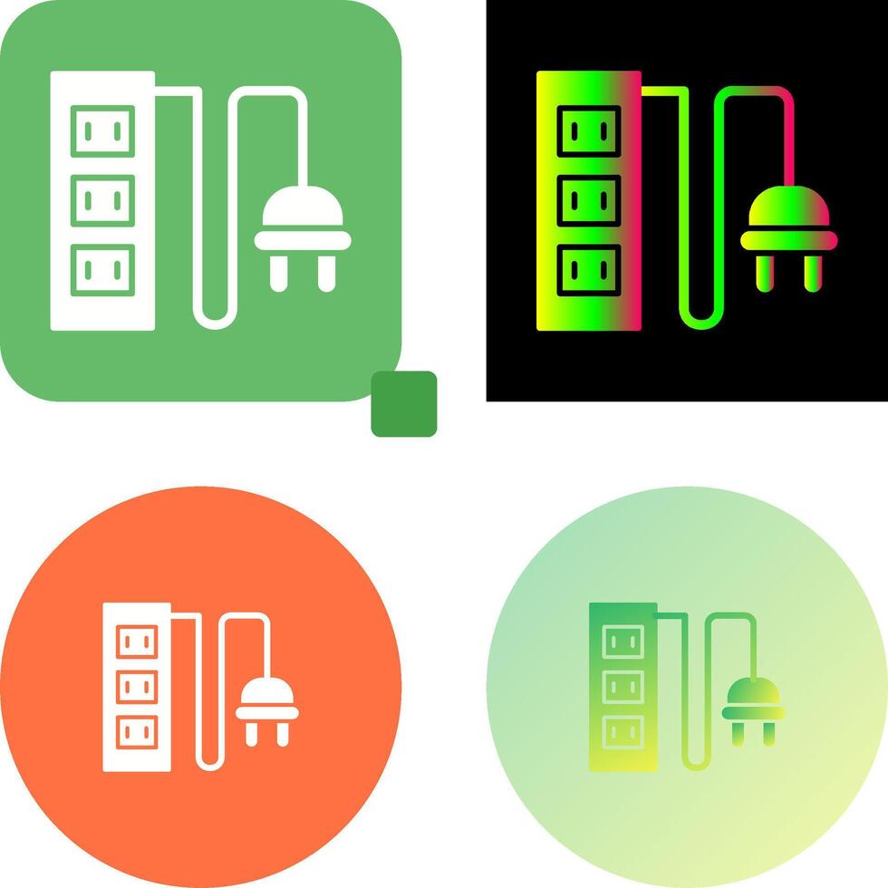 Power Socket Icon Design vector