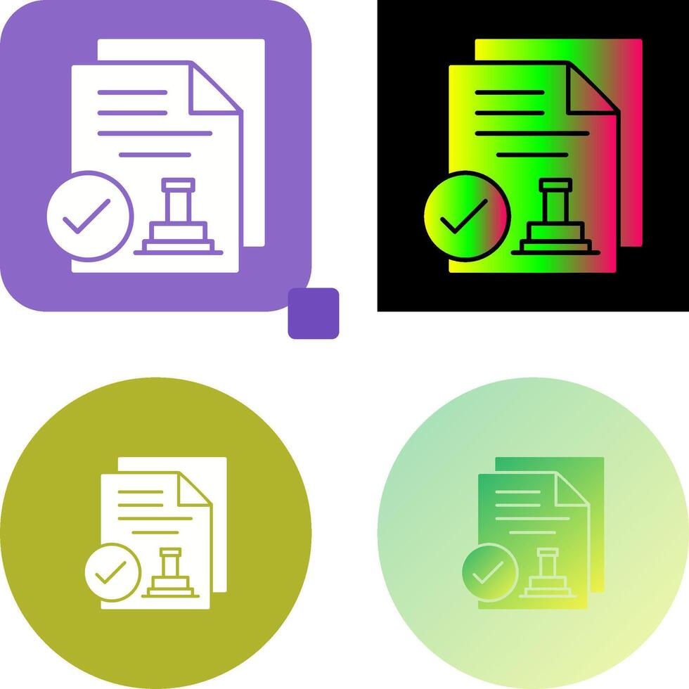 Approved Icon Design vector