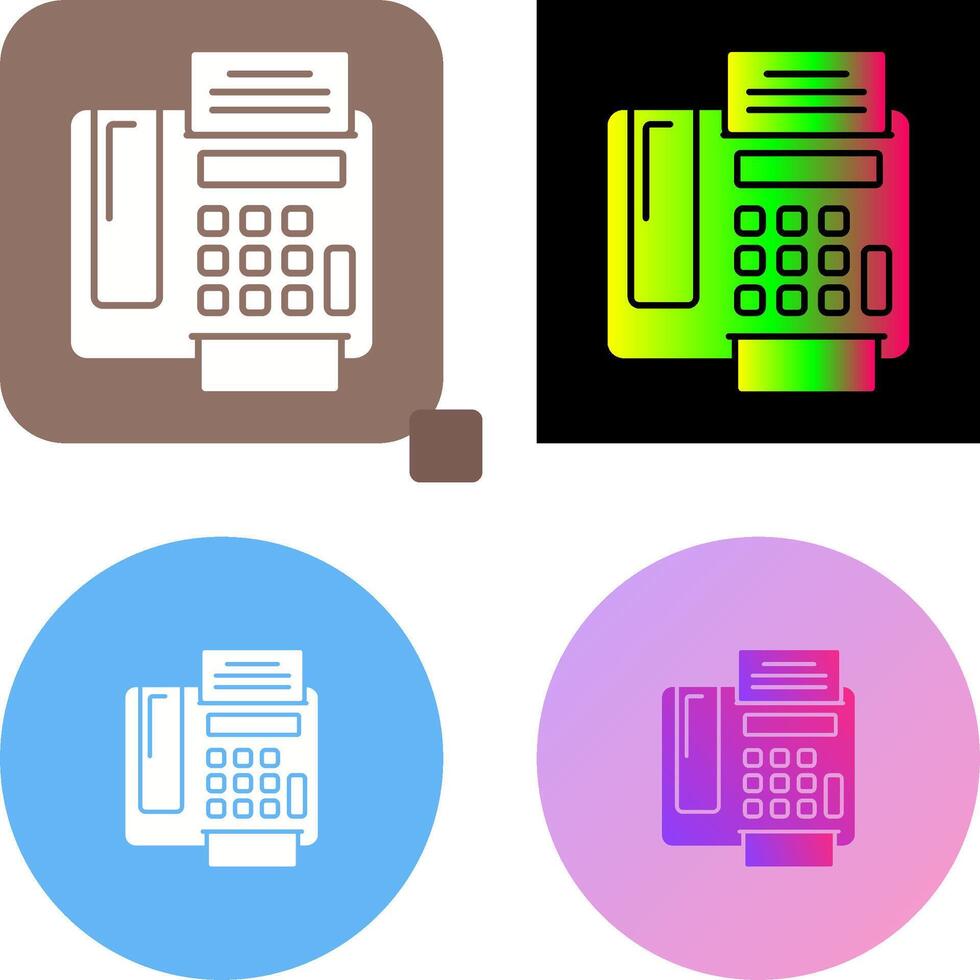 fax Machine Icon Design vector