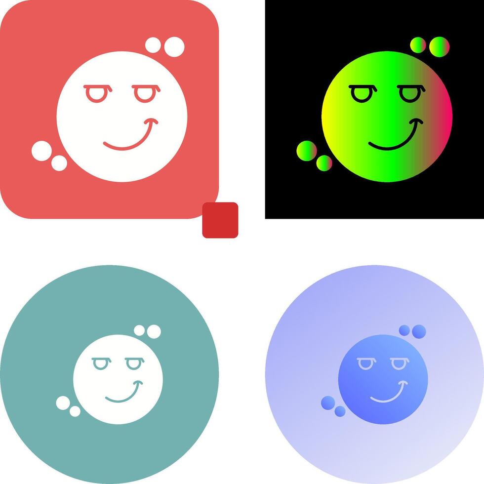 Smirk Icon Design vector