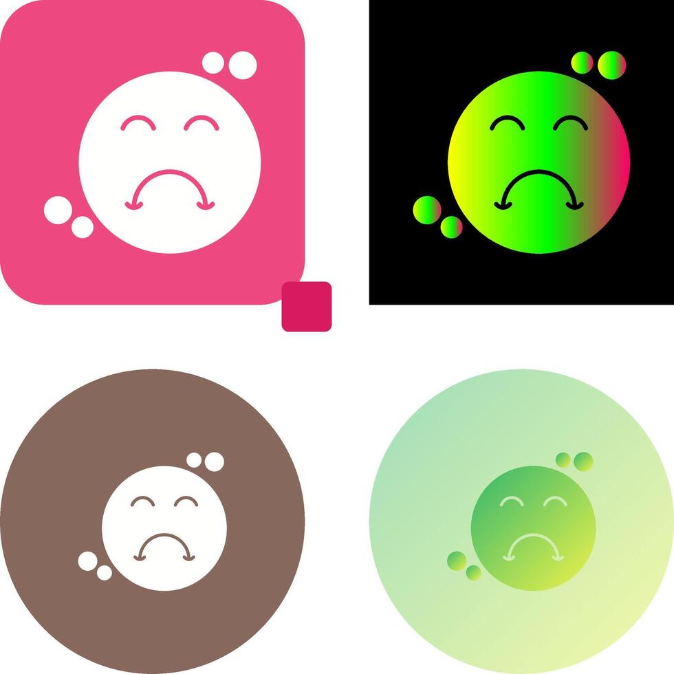 Upset Icon Design vector
