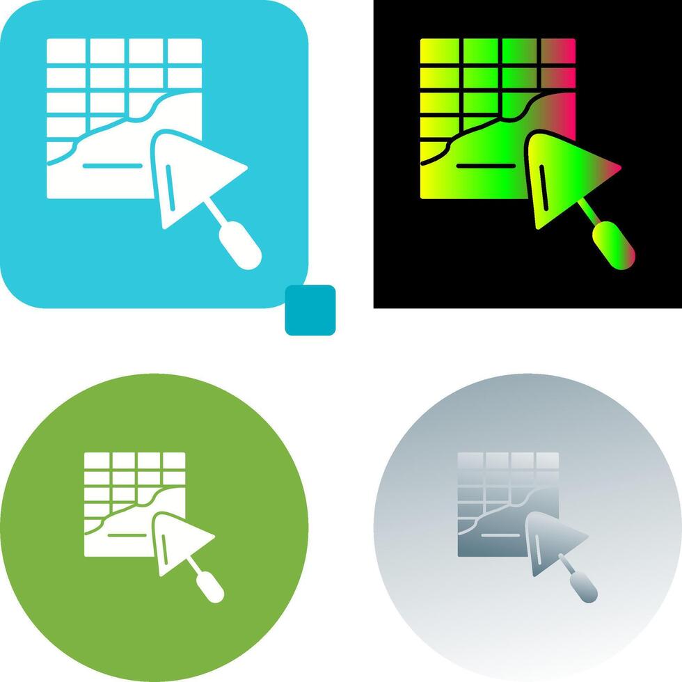 Plastering Icon Design vector