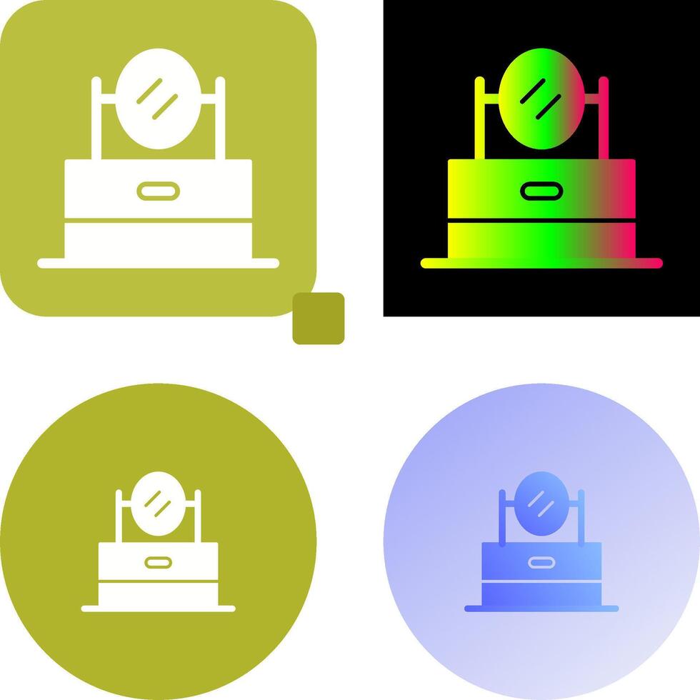 vanity Mirror Icon Design vector