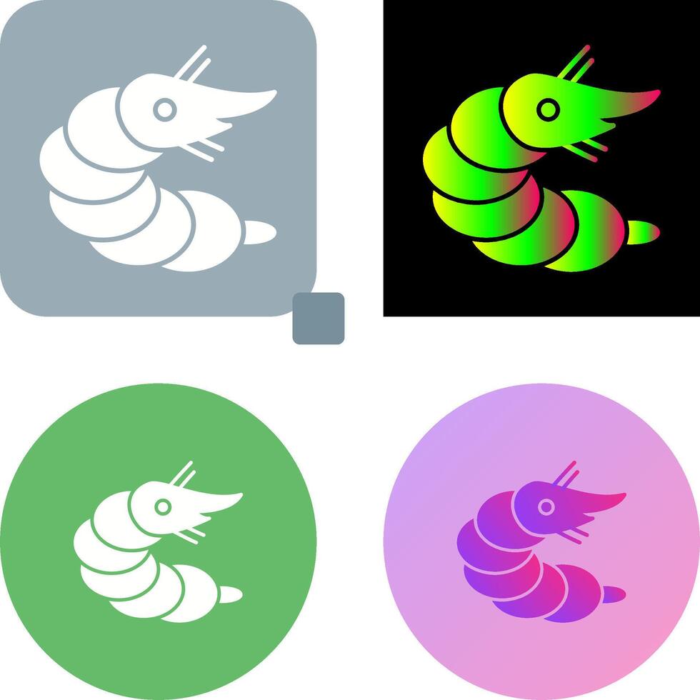 Shrimp Icon Design vector