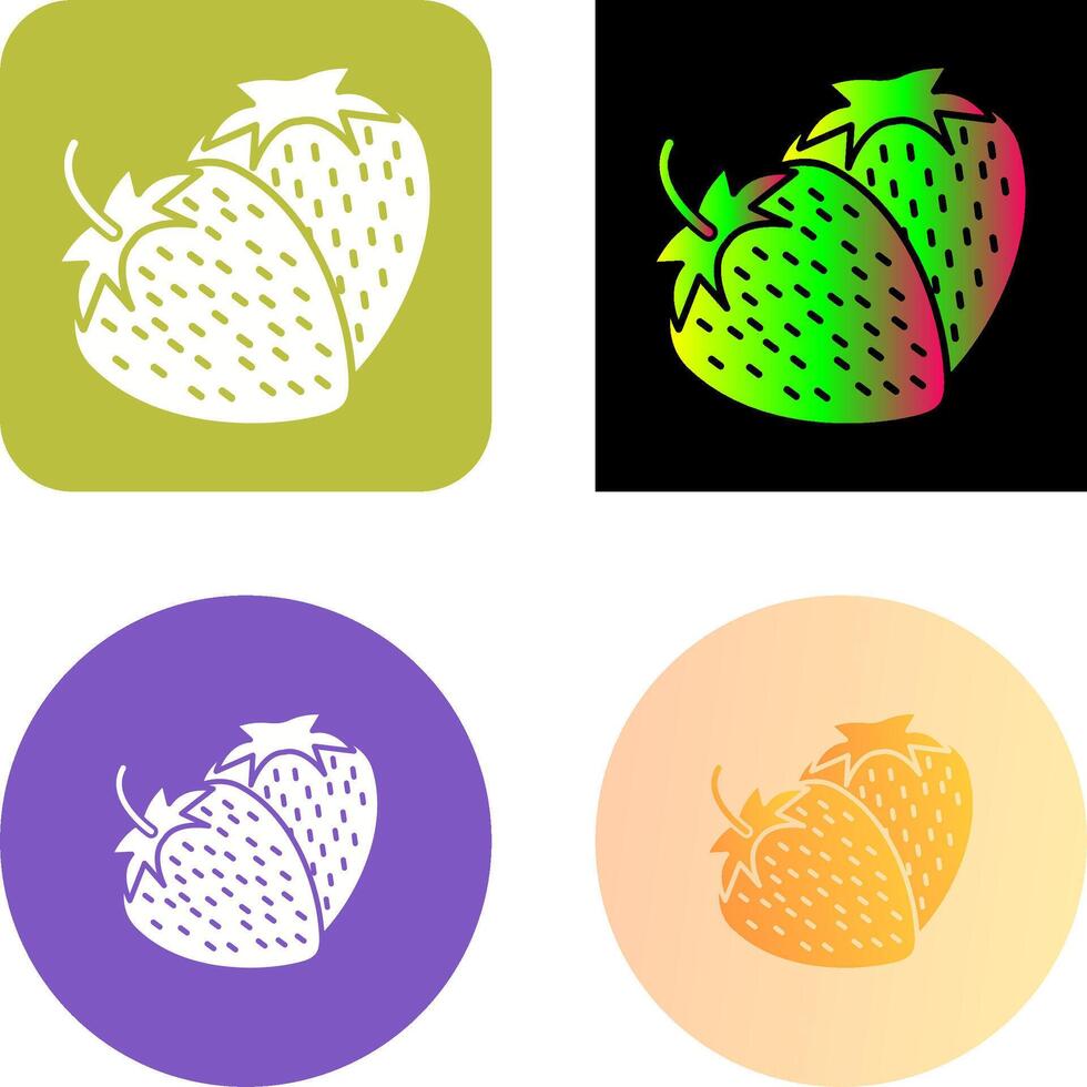 Strawberry Icon Design vector