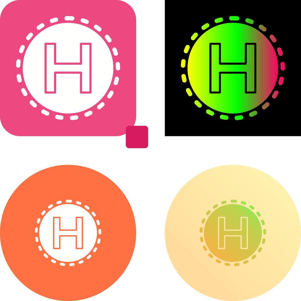 Helipad Icon Design vector