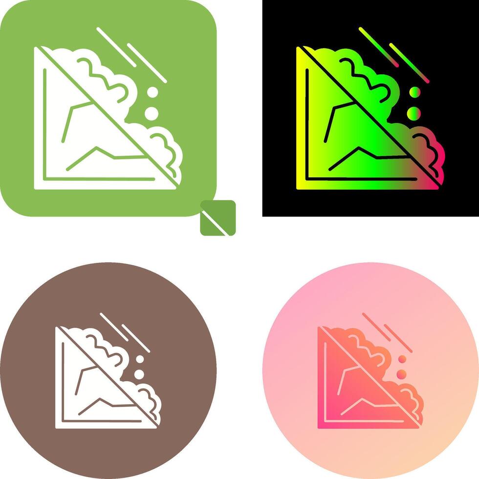 Avalanche Icon Design vector